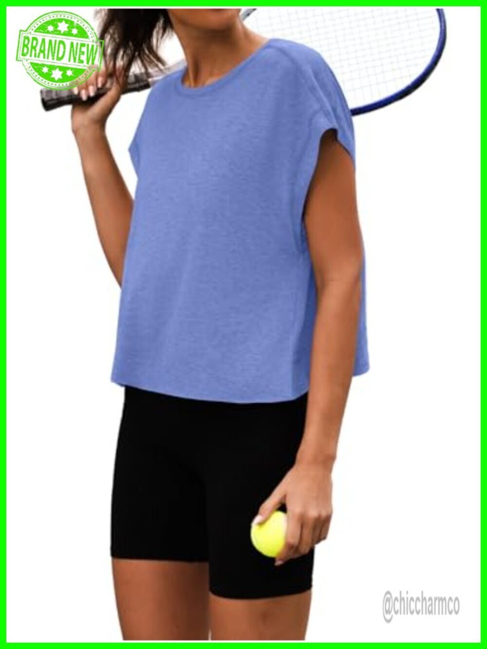 Open Back Crop Tee - Short Sleeve Yoga Gym Shirt - Picture 3 of 7